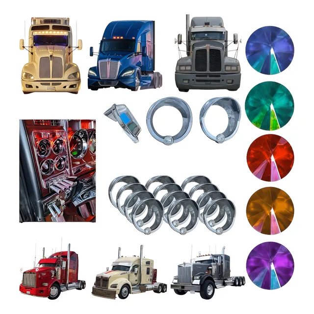 12 Bisel Aparatos Kenworth T660 T680 Cromado Diamante V/col