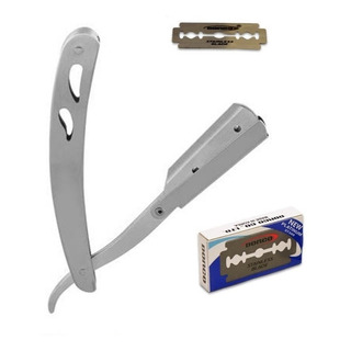 Porta Navaja Plata Barbero Afeitar Barba 10 Navajas Full Porta Navaja Plata Barbero Afeitar Barba 10 Navajas Full
