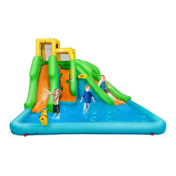 Casa Inflable Para Saltar Usar Alberca Do Tobogane Pared Aro