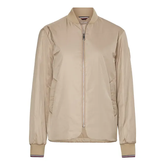 Cazadora Bomber Acolchada Mujer Beige Tommy Hilfiger