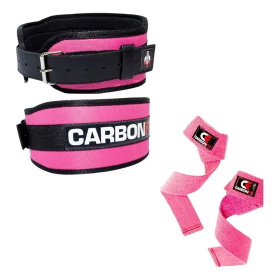 Kit Strap 100%algodão+cinturão Lombar Lpo Cross Academia