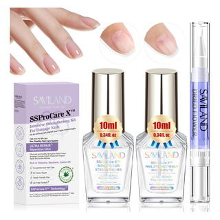 Kit Fortalecedor De Uñas Saviland Ultra Repair Con Vitamina Kit Fortalecedor De Uñas Saviland Ultra Repair Con Vitamina