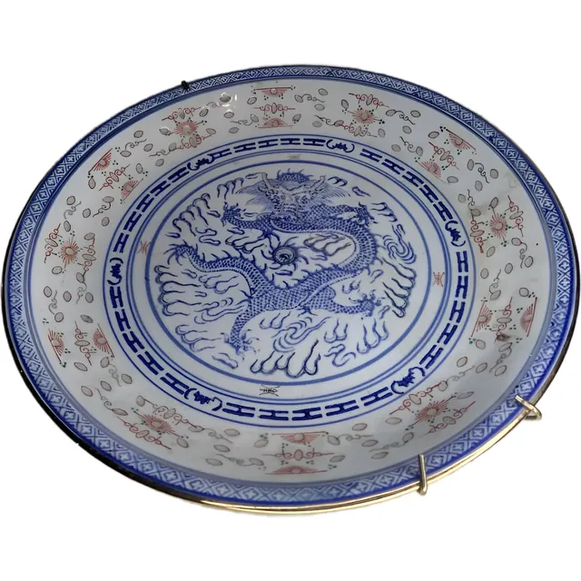 Bandeja De Porcelana China Antigua Grano De Arroz