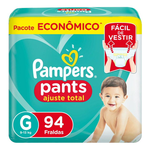 Fralda Pampers Pants Ajuste Total Max G 94 Unidades Fralda Pampers Pants Ajuste Total Max G 94 Unidades