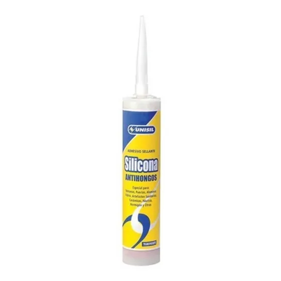 Cartucho Silicona Ácida / Acética Antihongos 280 Ml Unisil