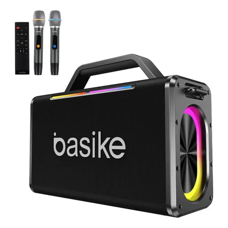 Basike Caixa De Som Bluetooth 160w Boombox Tws Ipx6 Rgb Preto 127/220v