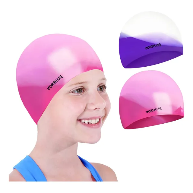 Gorro Natacion Para Niño 2 Resistente Agua Niña Ajuste