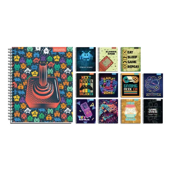 10 Cuaderno Universitario Proarte 100h 7mm Geek Tapa Dura Color