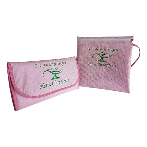 Kit Porta Jaleco + Porta Estetos Personalizado Impermeável