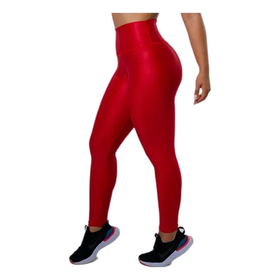 Licra Leggins Brillante Efecto Cuerina Df Original Unicolor 
