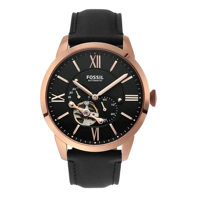 Reloj Fossil Townsman Automatic Piel Negro