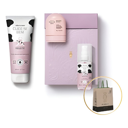 Presente Cuide-se Bem Deleite Body Spray E Loção Hidratante Corporal. Edição Especial Natal O Boticário Presente Cuide-se Bem Deleite Body Spray E Loção Hidratante Corporal. Edição Especial Natal O Boticário