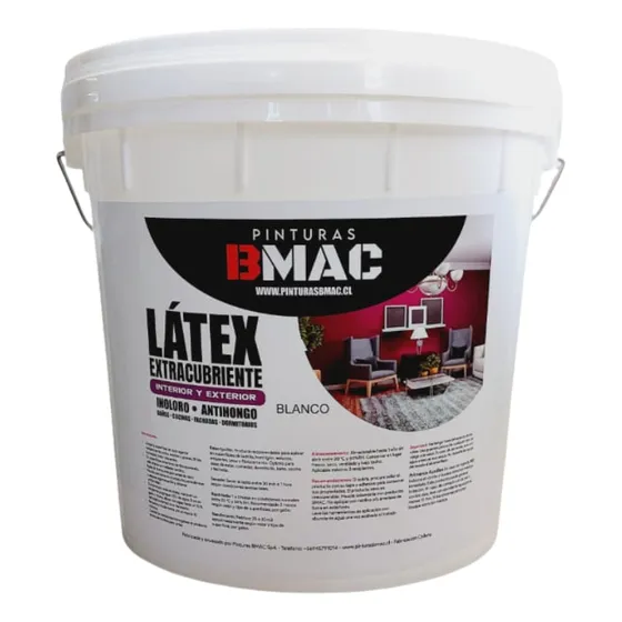 Látex Extracubriente Interior-exterior Antihongo Tineta Bmac