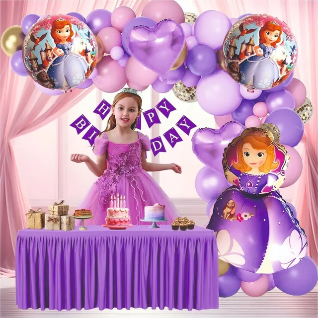 Globo Princesa Sofía Número Metalizado Látex Corona
