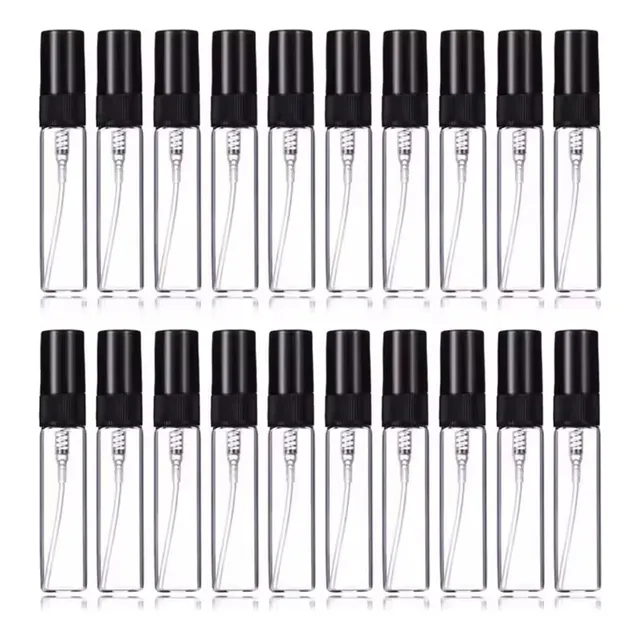Pack De 50 Mini Botellas De Vidrio 5ml Con Spray Aerosol