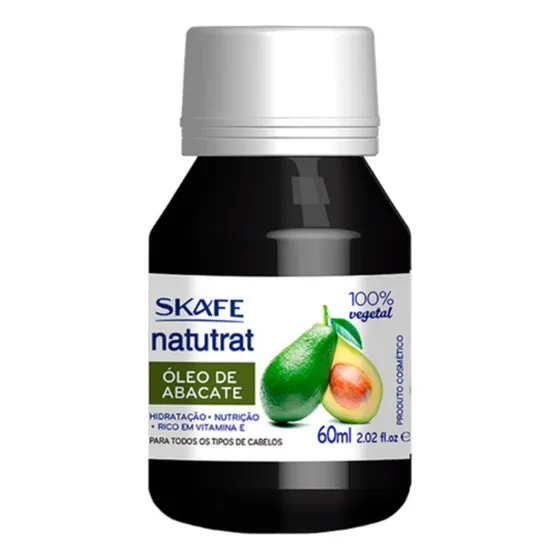 Oleo Capilar Abacate 100% Vegano Natrutat 60 Ml Skafe