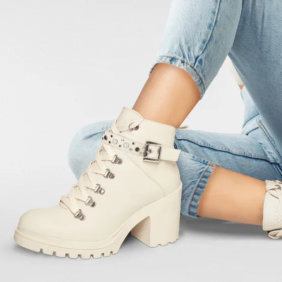 Militar Bota Thalia Sodi 8616 Beige/hueso