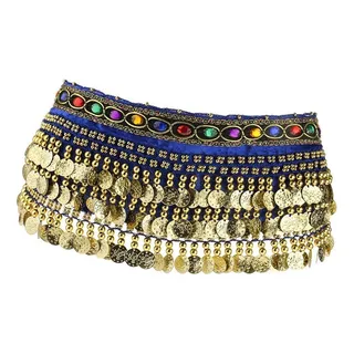 Ladies Belly Dance Wrap Cinturón De Borla Forma De Monedas Ladies Belly Dance Wrap Cinturón De Borla Forma De Monedas