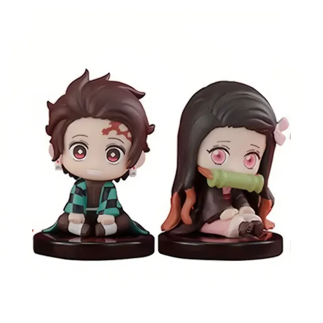 Demon Slayer Set 2 Figuras Kimetsu No Yaiba Anime Coleccion