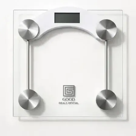Balança Digital De Vidro Good Deals Até 180kg Portatil Corporal Transparente