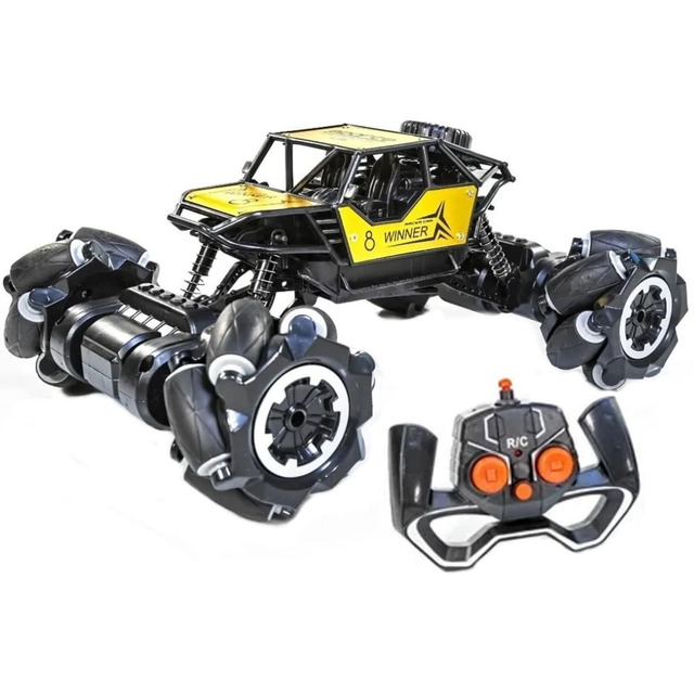 Carrinho Controle Remoto Brinquedo Pickup 4x4 Giro 360 Graus Cor Amarelo Carrinho Controle Remoto Brinquedo Pickup 4x4 Giro 360 Graus Cor Amarelo