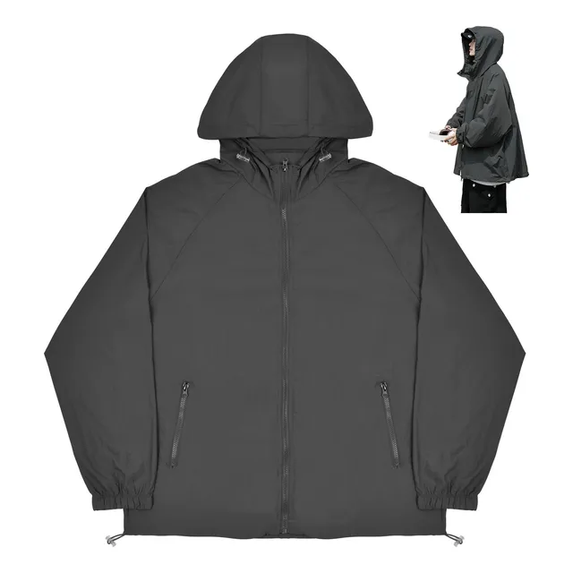 Chaqueta Capucha Protección Solar Upf50+ Delgado Intemperie