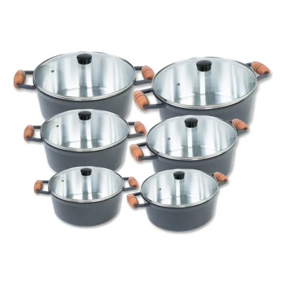 Jogo Panela Com 6 Peças Cava 1,3l 2,4l 4,2l Cozinha Completa