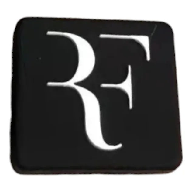 Combo Grip Tape Y Antivibrador Roger Federer Negro Y Blanco