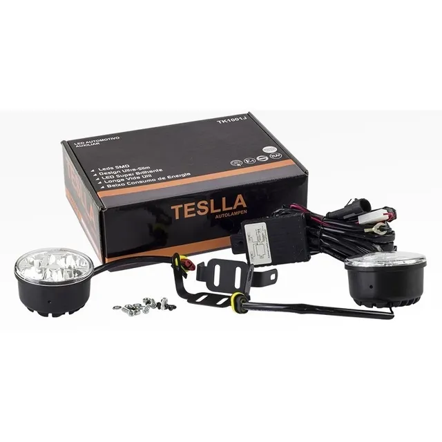 Kit Farol De Milha Redondo 4 Led Smd Bi-volts 12 / 24v