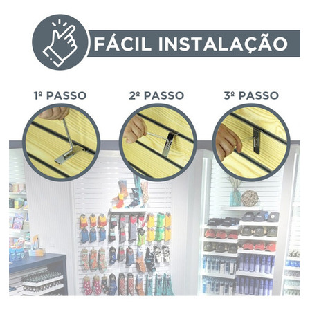 Gancho Expositor P/ Bijuterias Painel Canaletado 10cm 100 Un Cor Aço Zincado Gancho Expositor P/ Bijuterias Painel Canaletado 10cm 100 Un Cor Aço Zincado