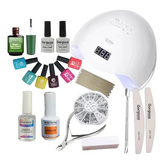 Kit Semipermanente 13 Pzs + 6 Esmaltes De Regalo