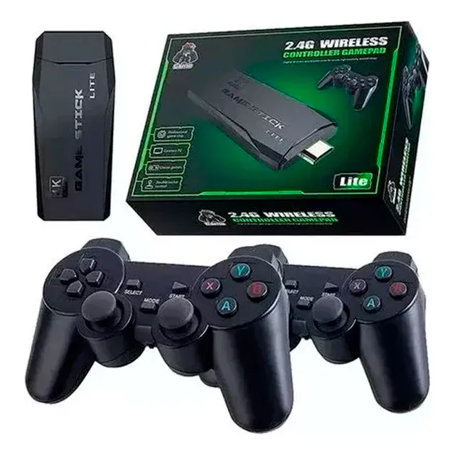 Consola Gamestick 4k Controles Inalámbricos 64gb 20000 Juego