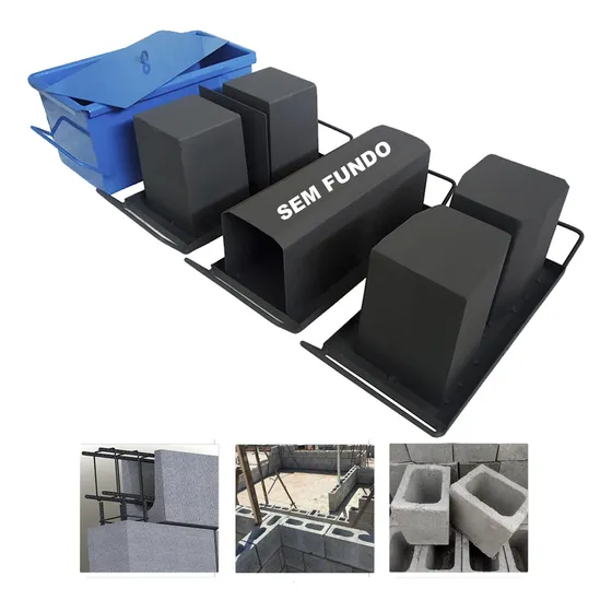 Kit Forma Para Bloco De Cimento Meio Bloco Canaleta 19x19x39