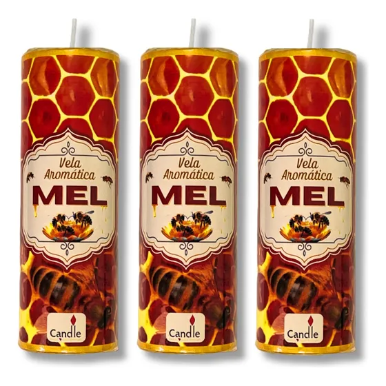  10 Velas Essência De Mel 7 Dias 260g Perfumada Aromatizada