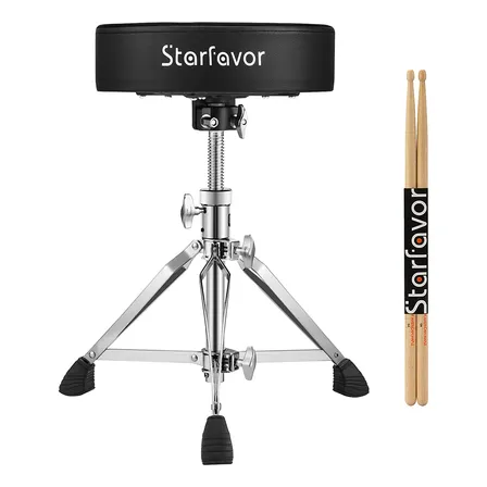 Drum Throne - Taburete De Batería Con Asiento Acolchad...