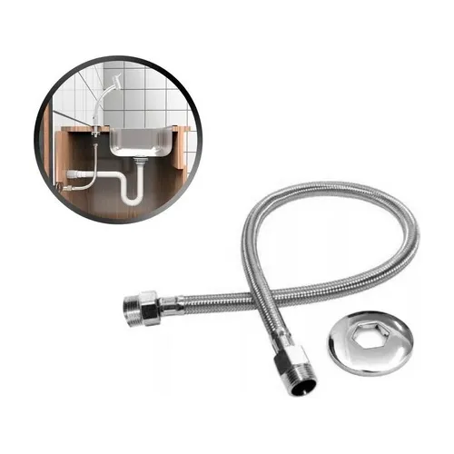   Engate Flexível Rabicho Fêmea X Macho Aço Inox 40cm 1/2