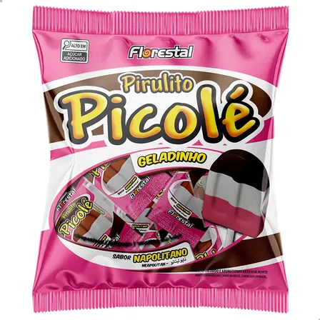 Pirulito Picolé Florestal Geladinho Napolitano 550g - S421