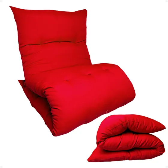 Futon Colchonete Dobrável Decorativo Colchão Solteiro Macio