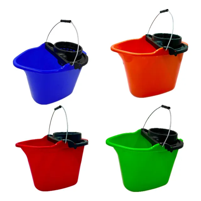6 Cubetas Con Exprimidor 18 L Premium Resistente Keep Klean