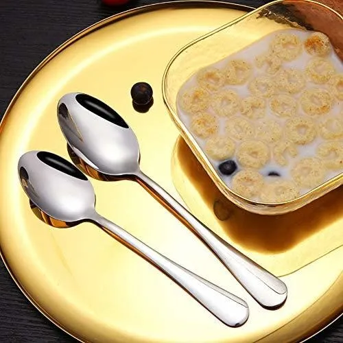 Dinner Spoon Set Of 6 Large Teaspoons 6.7 Inche Steel Or