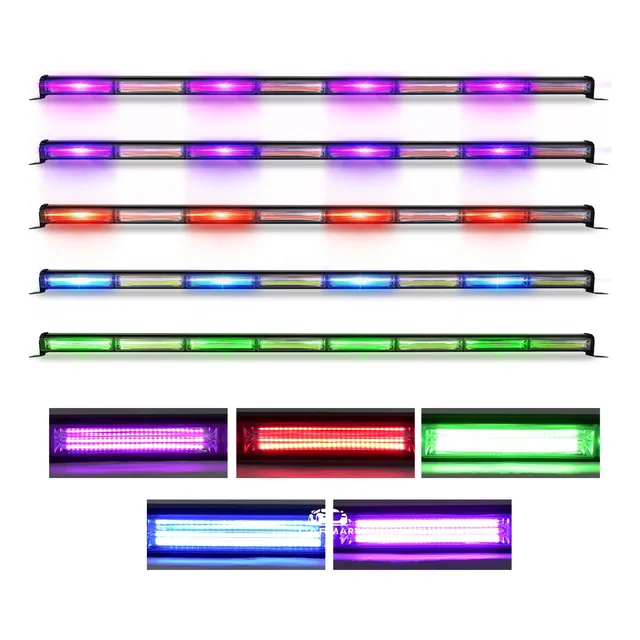 Barra Torreta Estrobo Código Leds Cob 8 Módulos 15 Funciones