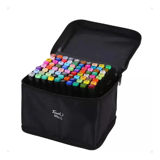 Caneta Marcador Ponta Dupla Touch 80 Cores
