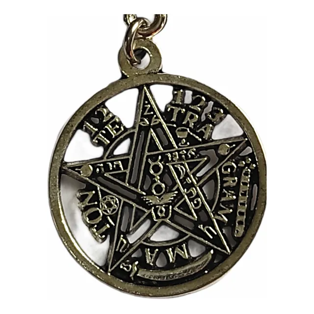 Amuleto Proteccion Tetragramaton Dije Plata Tibetana