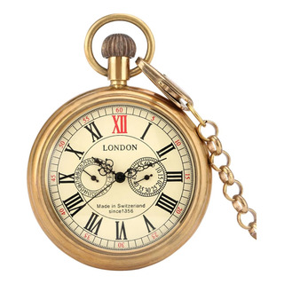 Reloj De Bolsillo Mecánico Automático De Cobre Y Latón Reloj De Bolsillo Mecánico Automático De Cobre Y Latón