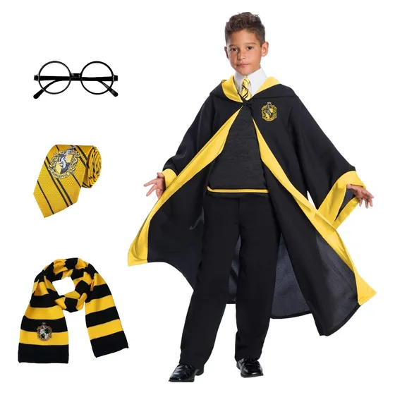 Disfraz Harry Potter Incluye Accesorios - Capa, Lentes, Bufanda Y Corbata