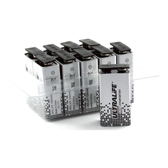 Bateria 9v Lithium Ultralife 1200mah U9vl-j-p - Kit 10 Peças