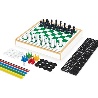 Conjunto Kit De Jogos 6 Em 1 - Xadrez, Ludo, Damas, Trilha, Pega Varetas E Dominó) Com Estojo Mdf Deluxe Junges Conjunto Kit De Jogos 6 Em 1 - Xadrez, Ludo, Damas, Trilha, Pega Varetas E Dominó) Com Estojo Mdf Deluxe Junges