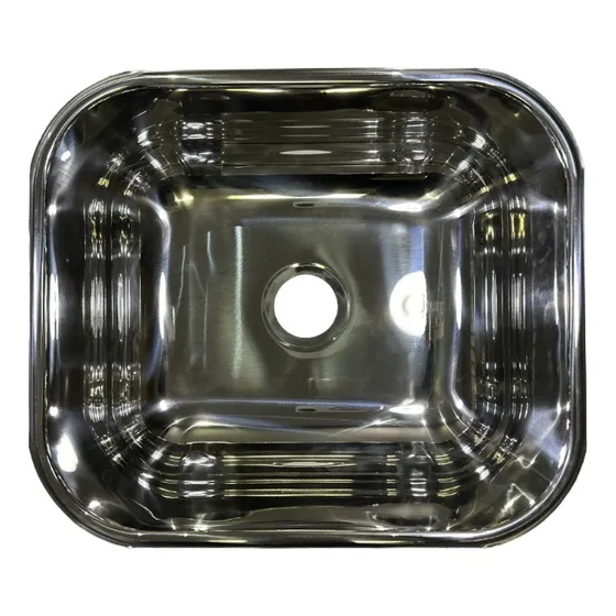 Cuba Retangular Em Aço Inox 304 Para Pia 40x34x17 Polida