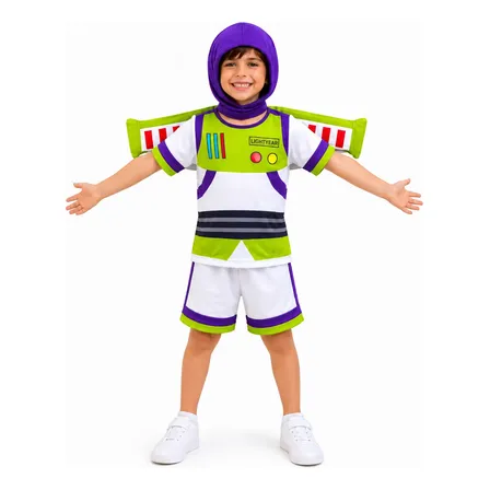 Fantasia Buzz Lightyear, Toy Story Curto Infantil Com Asa Buzz 03