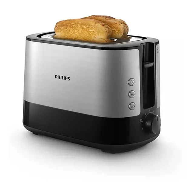Tostadora Metalica Philips Hd2637/90 Diseño Compacto Color Gris